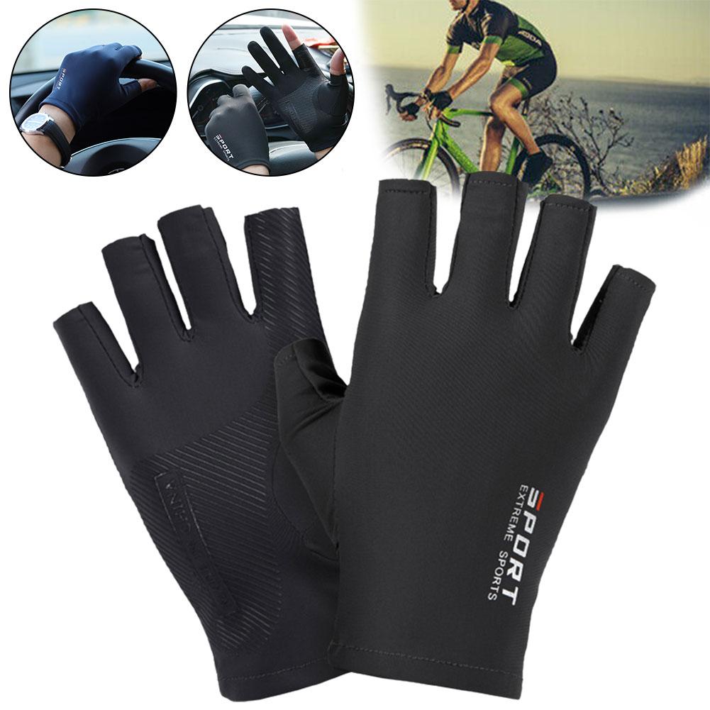 thumbnail image 3 of Wartleves Guantes deportivos de ciclismo Guantes de protección para carreras Transpirables Hielo Anti-UVღ Seda, 3 of 7