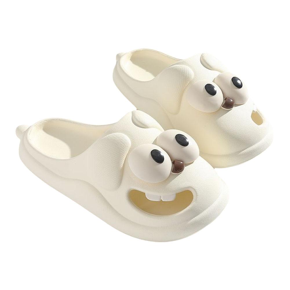 thumbnail image 5 of Wartleves Pantuflas con forma de perro con ojos grandes en 3D y dibujos animados, suaves, con almohadas, sandalias de ducha, zapatos de Australia, 5 of 7