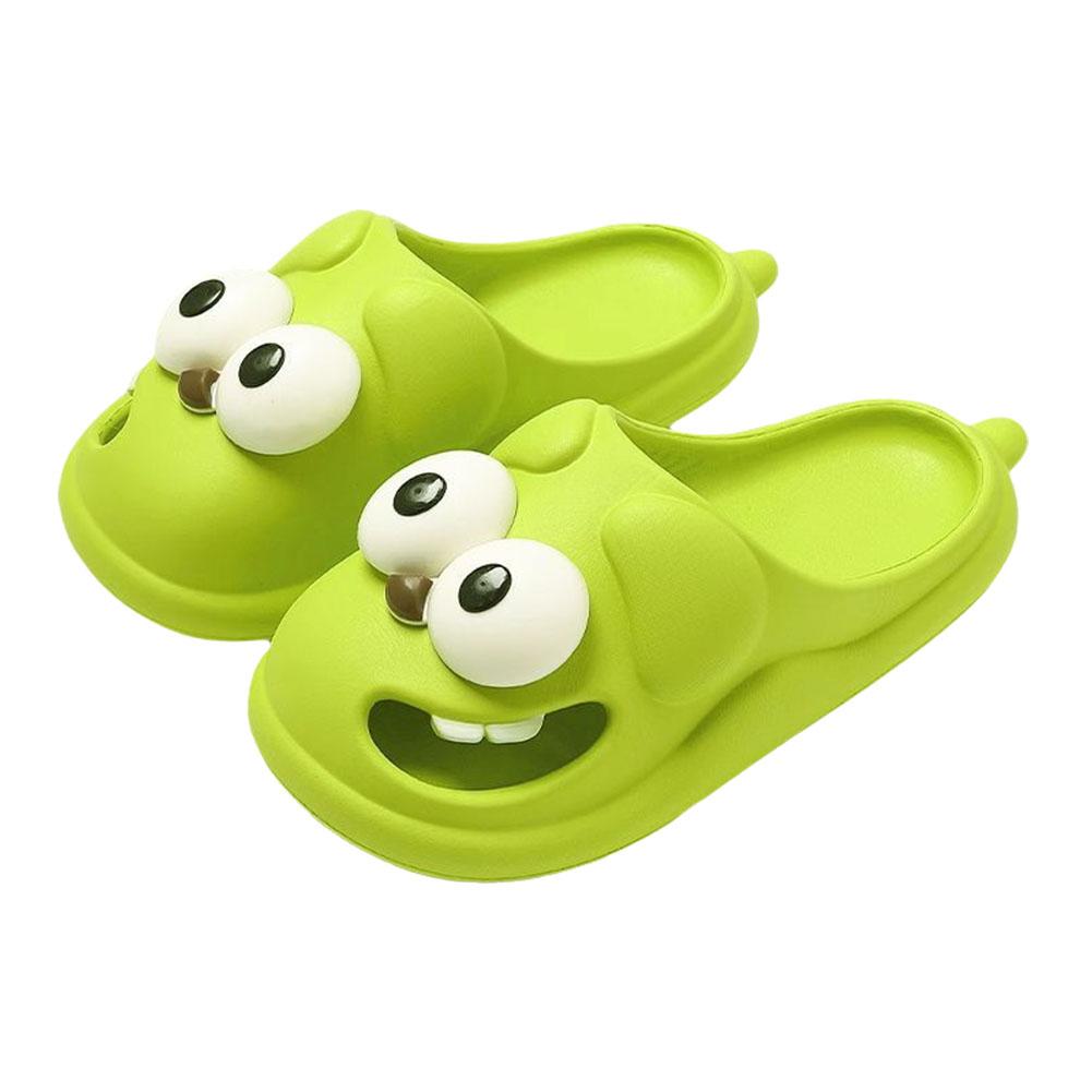 thumbnail image 4 of Wartleves Pantuflas con forma de perro con ojos grandes en 3D y dibujos animados, suaves, con almohadas, sandalias de ducha, zapatos de Australia, 4 of 7