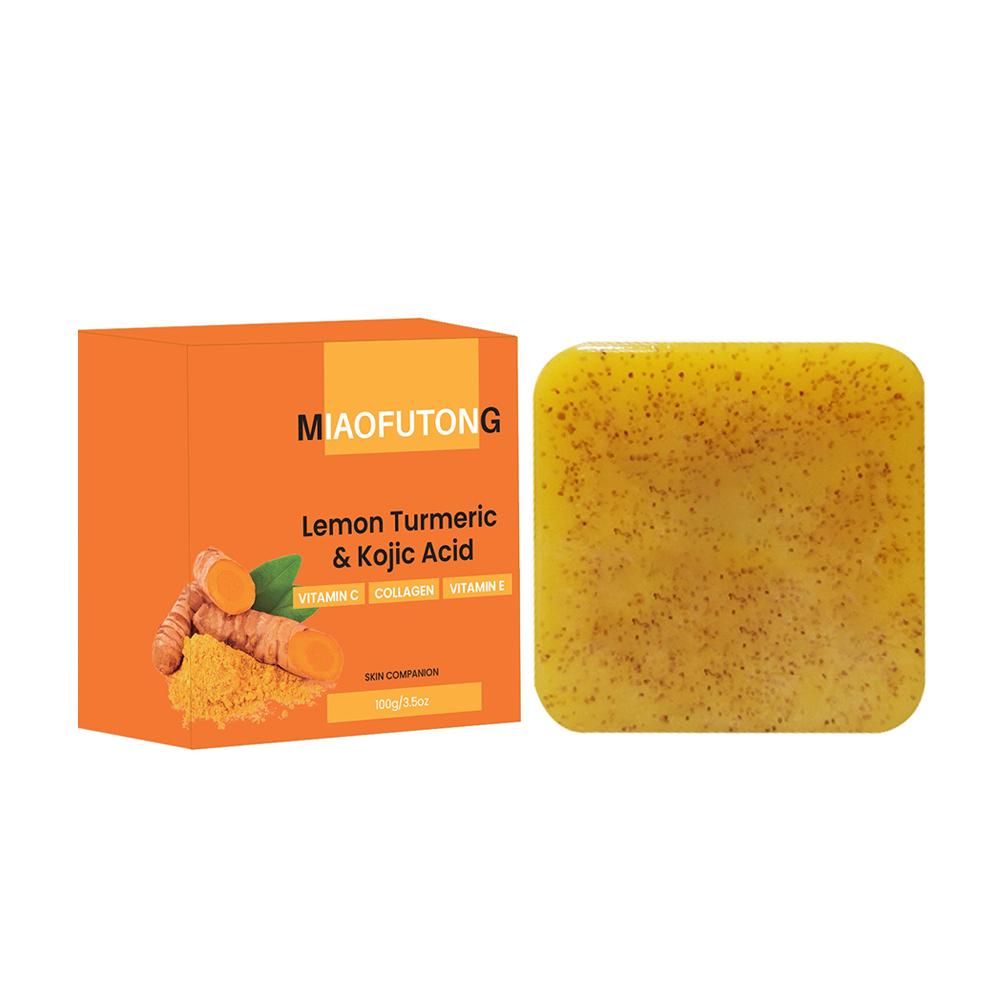 thumbnail image 4 of SGACAI Jabón en barra con ácido kójico, limón y cúrcuma y brillo de miel, jabón para rostro y cuerpo con cúrcuma (NUEVO), 4 of 7