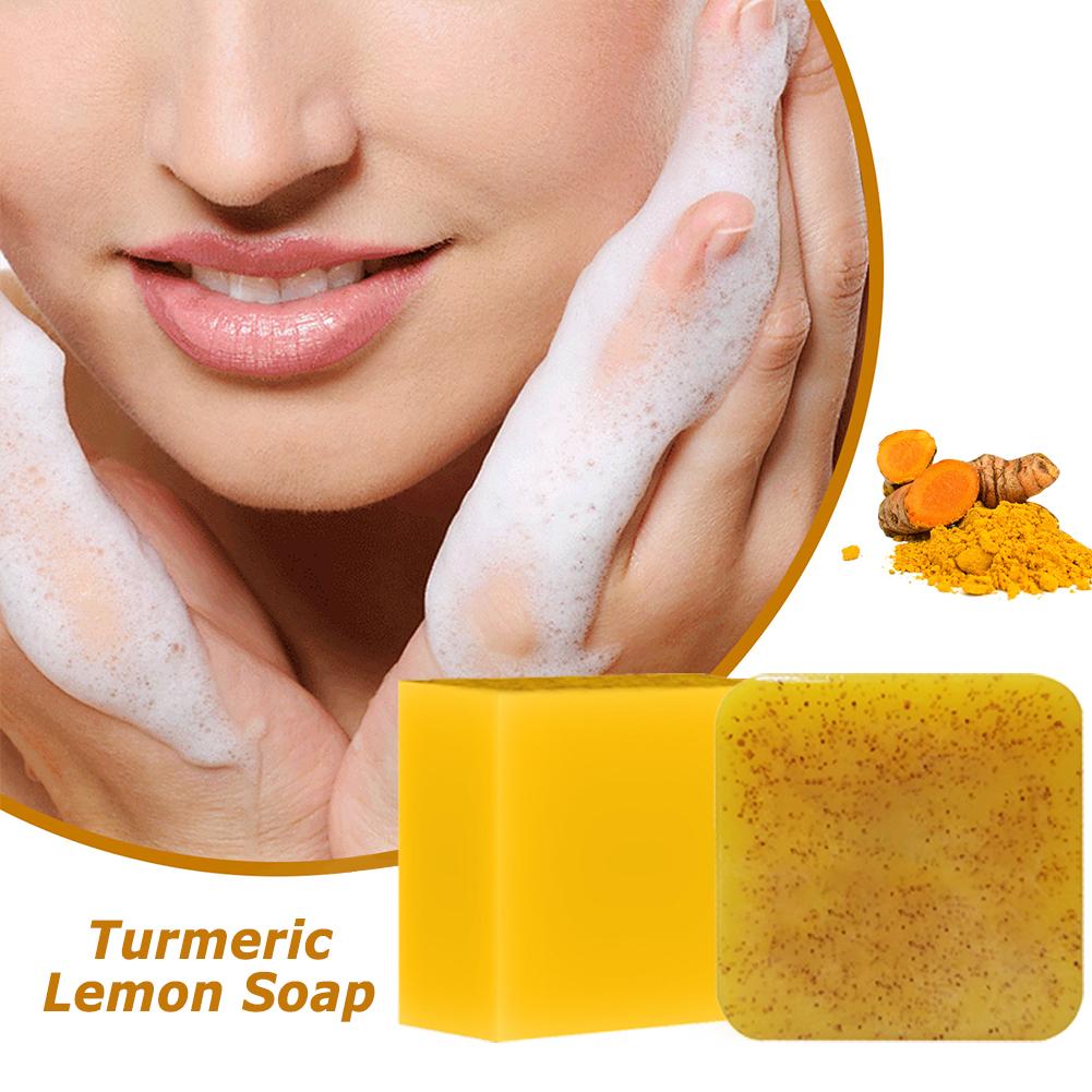 thumbnail image 2 of SGACAI Jabón en barra con ácido kójico, limón y cúrcuma y brillo de miel, jabón para rostro y cuerpo con cúrcuma (NUEVO), 2 of 7