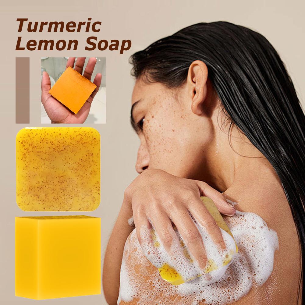 thumbnail image 3 of SGACAI Jabón en barra con ácido kójico, limón y cúrcuma y brillo de miel, jabón para rostro y cuerpo con cúrcuma (NUEVO), 3 of 7