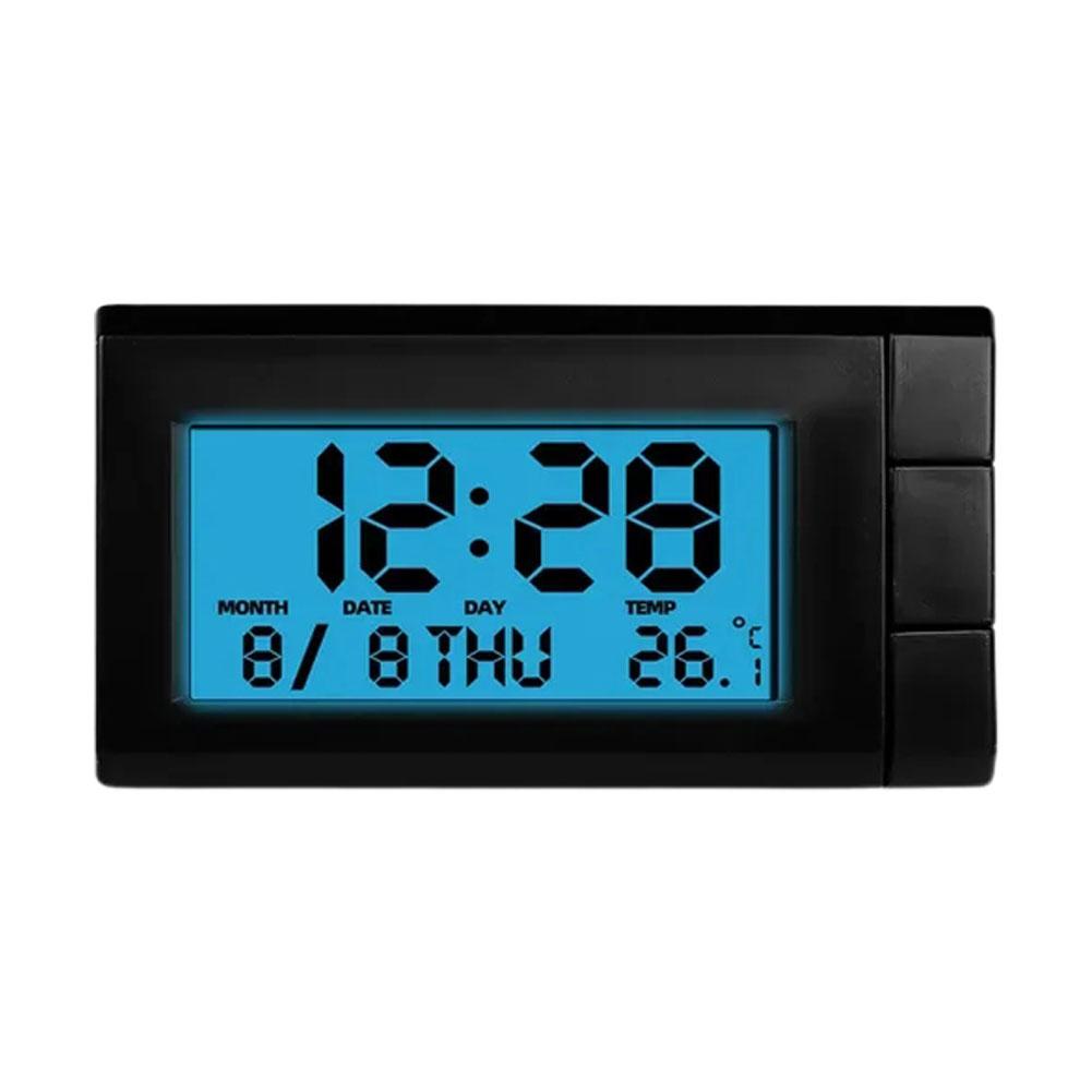 thumbnail image 5 of Ruifaya Reloj termómetro digital para automóvil 2 en 1 de GHRYTY, mini reloj digital para tablero de instrumentos de automóvil, relojes electrónicos con soporte, reloj digital portátil LCD universal, 5 of 7
