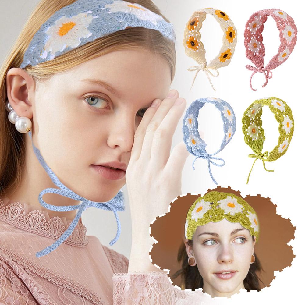 thumbnail image 3 of Wartleves Bandas para el cabello trenzadas para mujer, diademas tipo turbante de crochet, 3 of 7