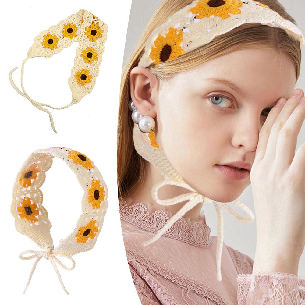 thumbnail image 2 of Wartleves Bandas para el cabello trenzadas para mujer, diademas tipo turbante de crochet, 2 of 7
