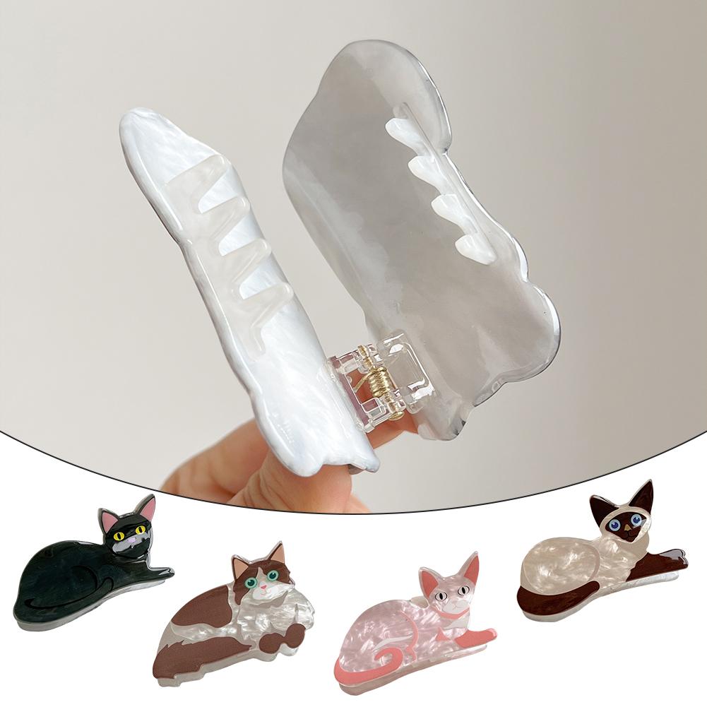 thumbnail image 2 of SGACAI Lote de 9 pinzas para el pelo con diseño de gato, gatito de la suerte, estilo hipster, estilo femenino, 2 of 7
