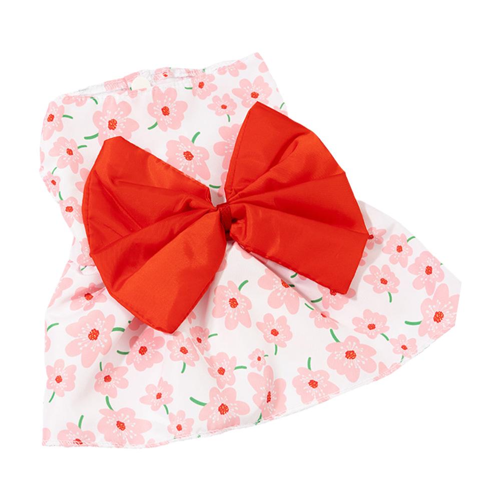 thumbnail image 5 of SGACAI Vestido de princesa para mascotas pequeñas, con lazo floral, para boda, para cachorros, de verano, Q8K3 ✨/, 5 of 7
