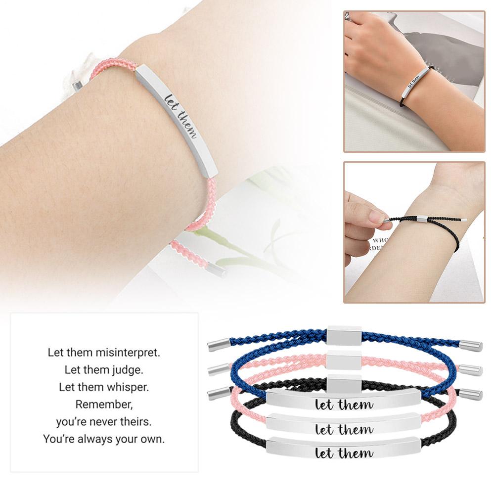 thumbnail image 4 of SGACAI Pulsera de tubo Let Them Pulsera de tubo motivacional Regalo de amistadÐσ, 4 of 7