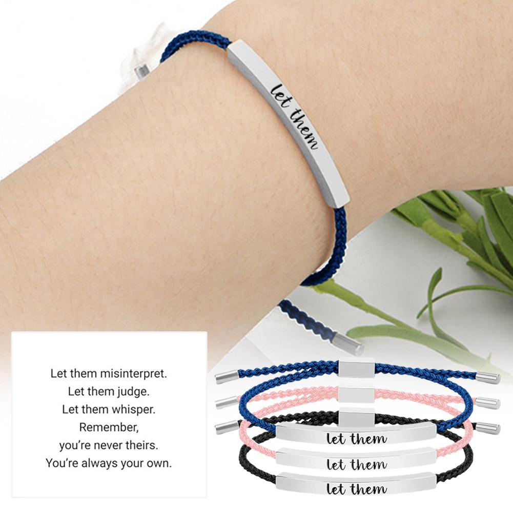 thumbnail image 2 of SGACAI Pulsera de tubo Let Them Pulsera de tubo motivacional Regalo de amistadÐσ, 2 of 7
