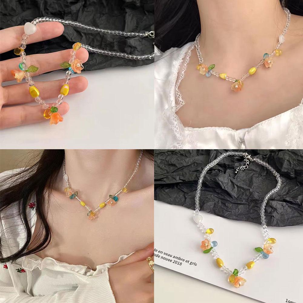 thumbnail image 4 of Ruifaya Collar con colgante de cadena de clavícula de color caramelo y joyería colorida✨y I2, 4 of 7