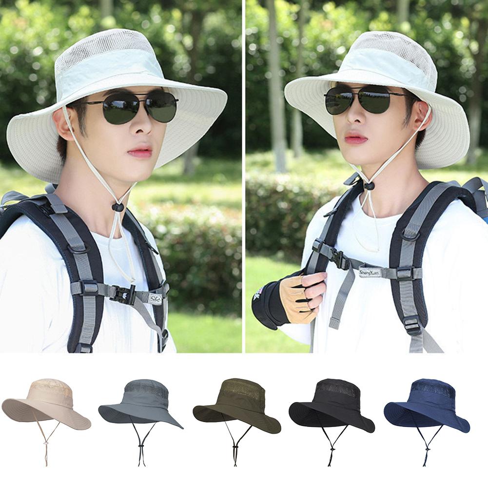 thumbnail image 3 of Wartleves Sombrero de ala grande para hombre, parasol para exteriores y protector solar, sombrero de verano para el solÐσ, 3 of 7