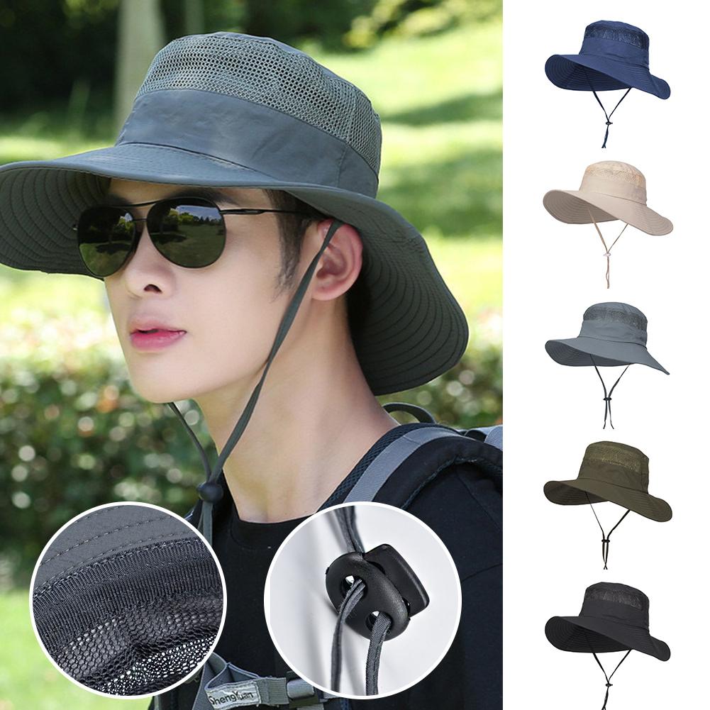 thumbnail image 4 of Wartleves Sombrero de ala grande para hombre, parasol para exteriores y protector solar, sombrero de verano para el solÐσ, 4 of 7