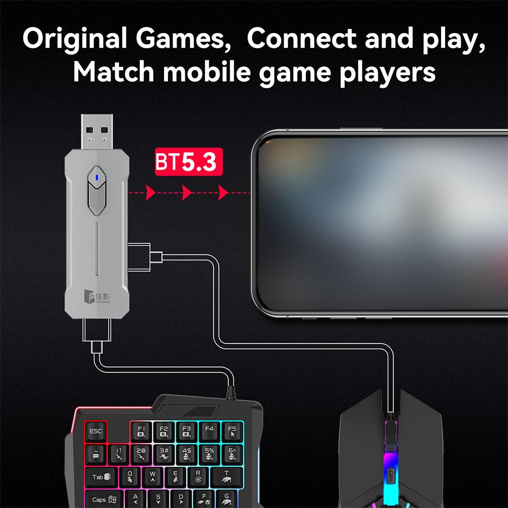 thumbnail image 2 of Wartleves Convertidor de teclado y ratón para juegos móviles Convertidor de juegos móviles. I3H5 /}, 2 of 7