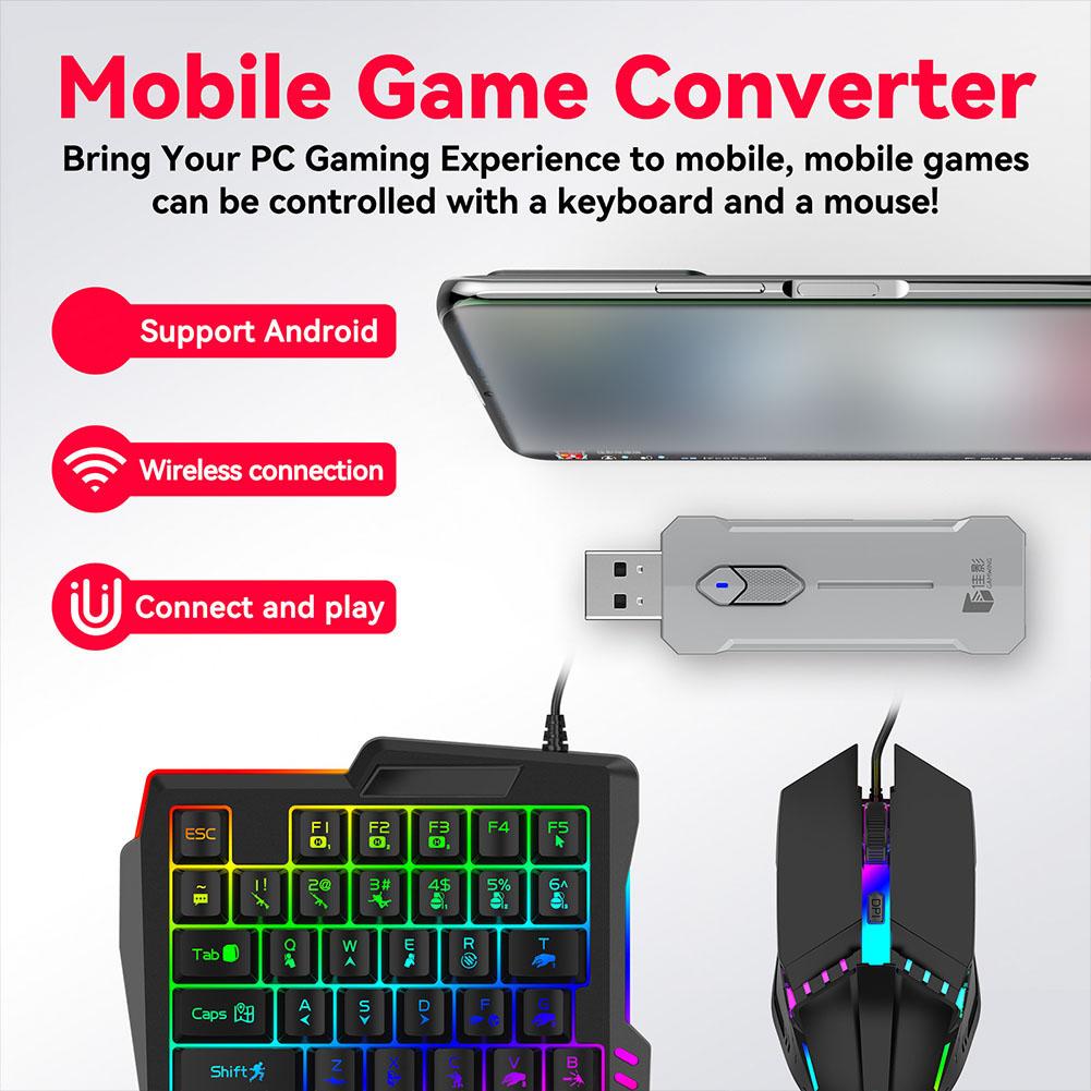 thumbnail image 3 of Wartleves Convertidor de teclado y ratón para juegos móviles Convertidor de juegos móviles. I3H5 /}, 3 of 7