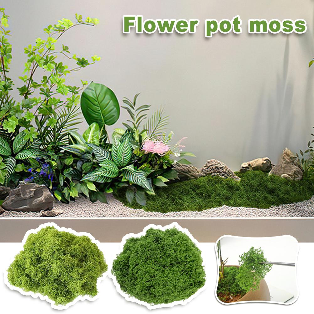 thumbnail image 2 of Wartleves Planta artificial de musgo para bricolaje, micropaisaje de flores de plástico falsas para jardín, 2 of 7