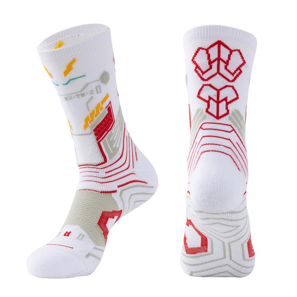 thumbnail image 4 of Wartleves Calcetines deportivos con fondo de toalla Calcetines de baloncesto Calcetines Transformers Estilo Elite H, 4 of 7