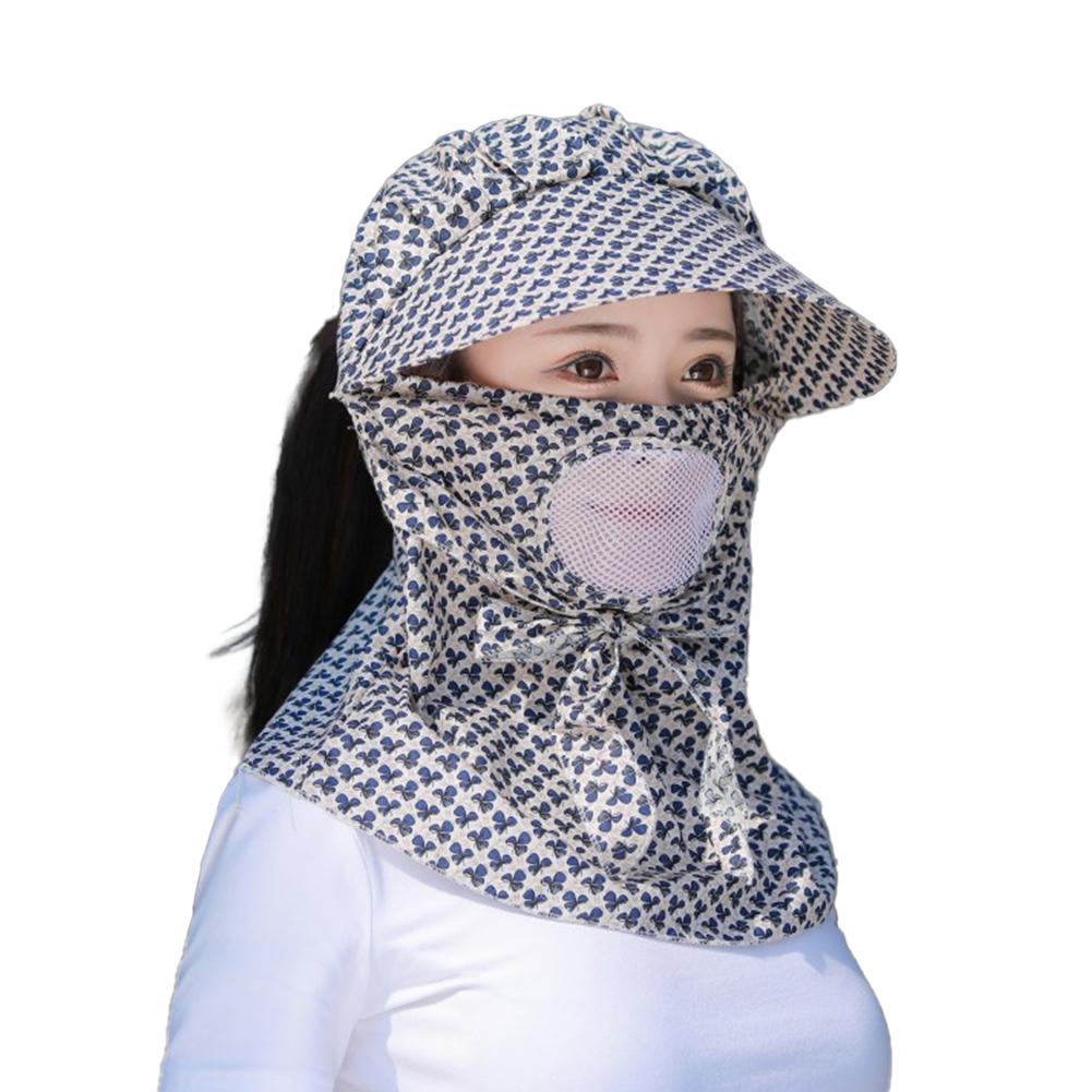 thumbnail image 4 of Ruifaya Gorra de protección solar con ventilador, sombrero para el sol para mujer, gorra para exteriores con cuello con solapa y protección UV, 4 of 7