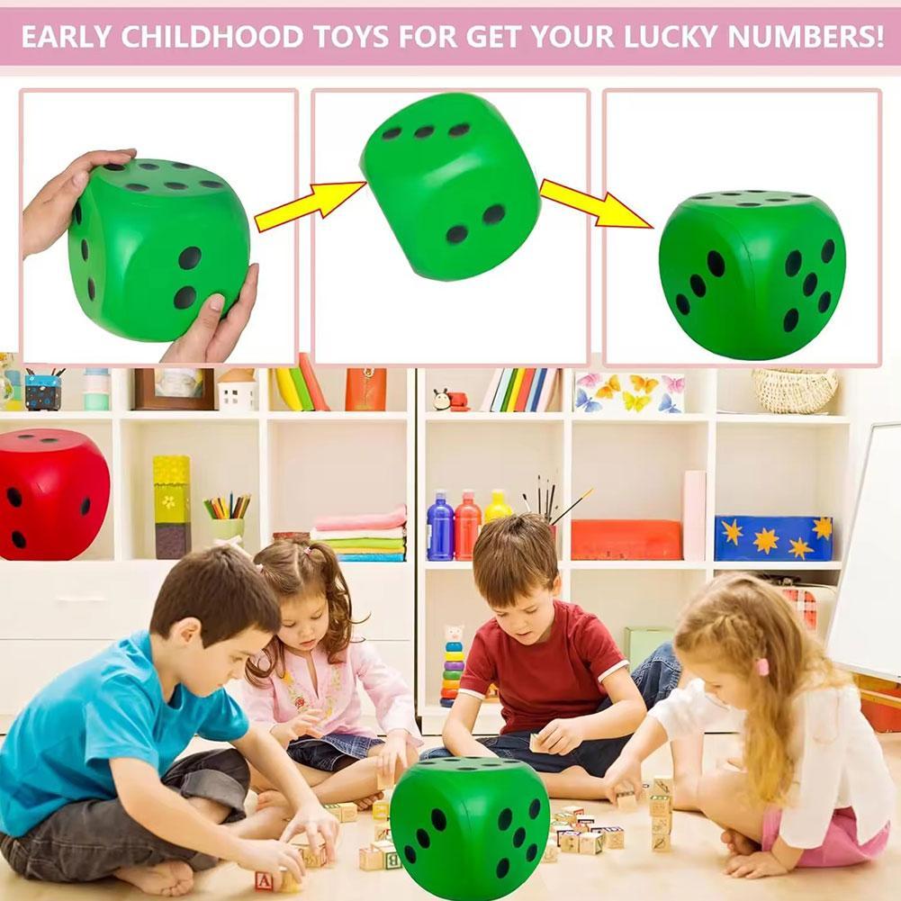thumbnail image 4 of Ruifaya Dados grandes de PU para juegos de entretenimiento, dados numéricos, juguete para apretar para niños✨y, 4 of 7