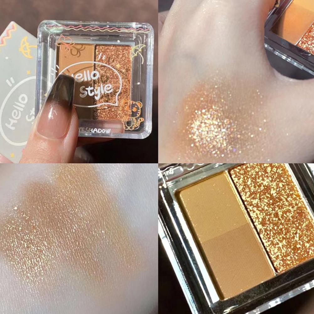 thumbnail image 4 of SGACAI Bandeja de sombras de ojos de 3/4 colores Bandeja de sombras de ojos Earth Pearl mate femeninas 5g ;`, 4 of 7