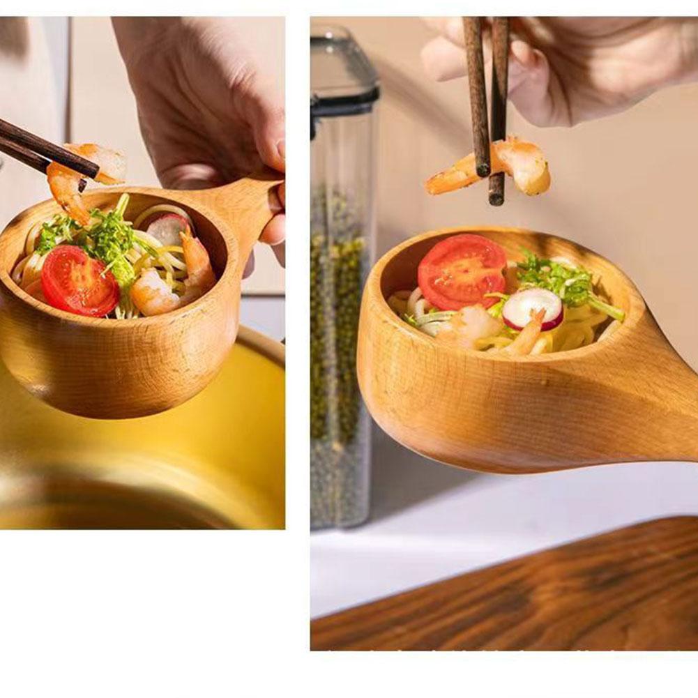 thumbnail image 2 of SGACAI Cuchara de madera Cuchara de sopa doméstica coreana Mango de diámetro grande Corto F7J4 χ,, 2 of 7