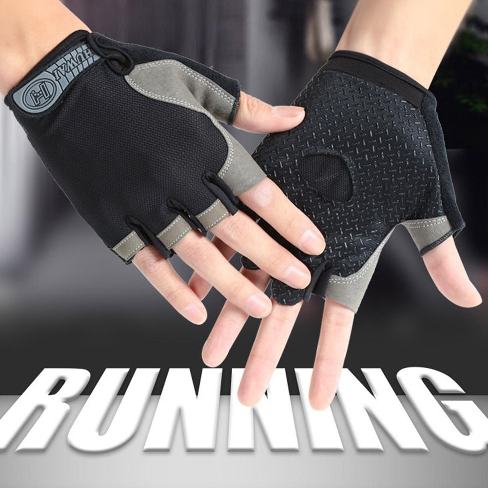 thumbnail image 2 of Wartleves Guantes de medio dedo antideslizantes resistentes al desgaste guantes deportivos transpirables C5N3, 2 of 7