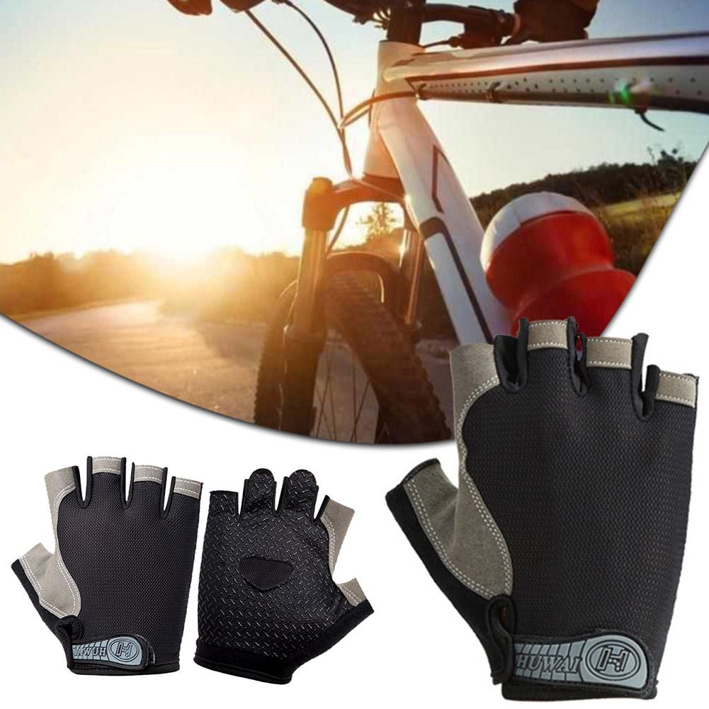 thumbnail image 3 of Wartleves Guantes de medio dedo antideslizantes resistentes al desgaste guantes deportivos transpirables C5N3, 3 of 7