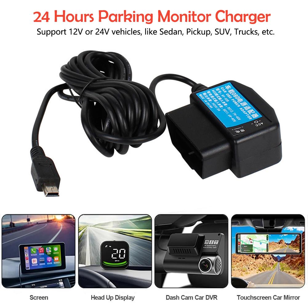 thumbnail image 3 of SGACAI Cargador con monitor de estacionamiento de 24 horas Adaptador OBD a USB Cable de alimentación / de λр J6W8, 3 of 7