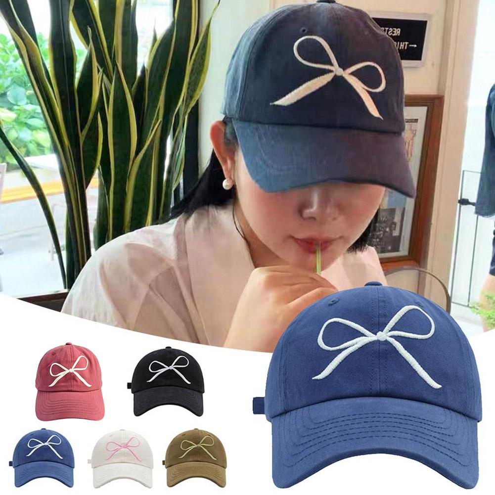 thumbnail image 3 of Wartleves Gorra de béisbol bordada con lazo para primavera y verano, protección solar, bonita F1U8 μ(, 3 of 7