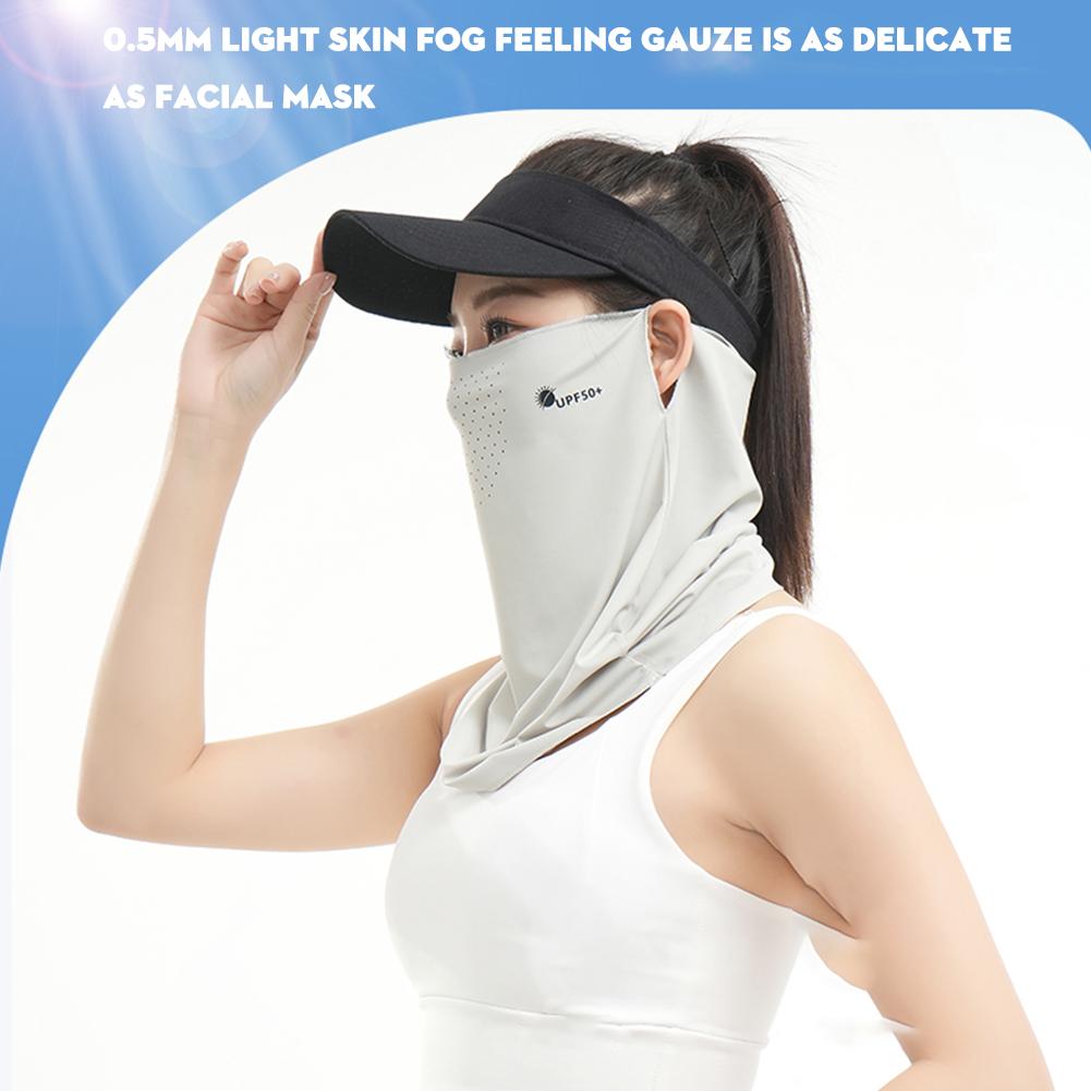thumbnail image 2 of Wartleves Máscara anti-UV transpirable de seda de hielo para todo el rostro, parasol para ciclismo M D1P0 Facial, 2 of 7