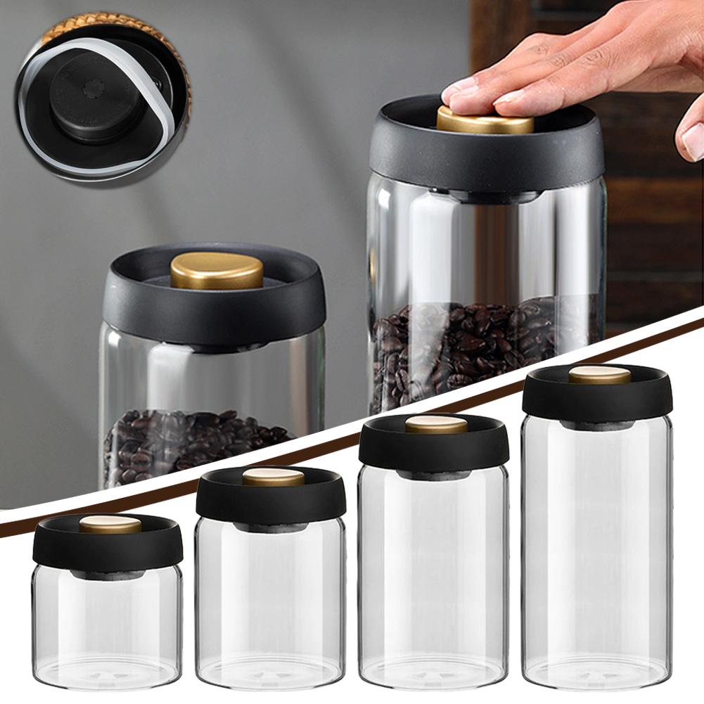 thumbnail image 3 of Ruifaya Recipiente de vidrio para almacenar alimentos a prueba de humedad con tanque sellado al vacío para granos de café♯, 3 of 7