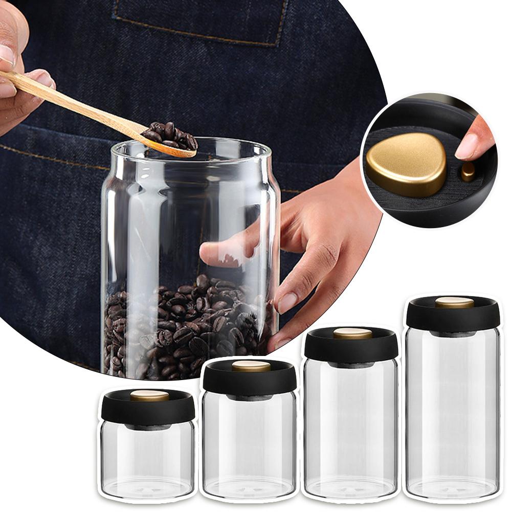 thumbnail image 2 of Ruifaya Recipiente de vidrio para almacenar alimentos a prueba de humedad con tanque sellado al vacío para granos de café♯, 2 of 7