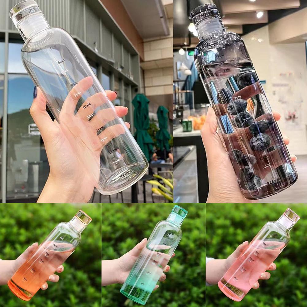thumbnail image 3 of Wartleves Botella de agua de plástico transparente, capacidad de 500 ml/700 ml., 3 of 7
