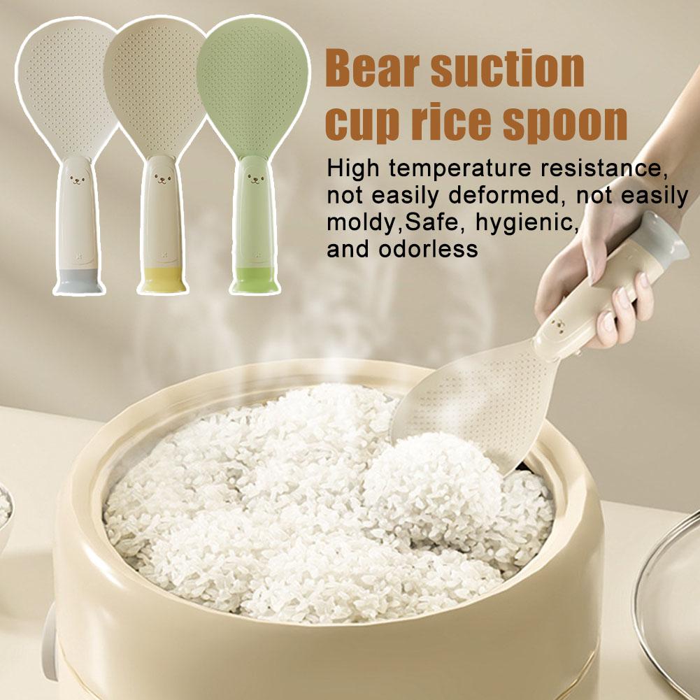 thumbnail image 3 of SGACAI Cuchara de arroz de silicona Cuchara antiadherente para gachas Nueva cuchara para sopa de cocina ☆/ #θ _τ, 3 of 7