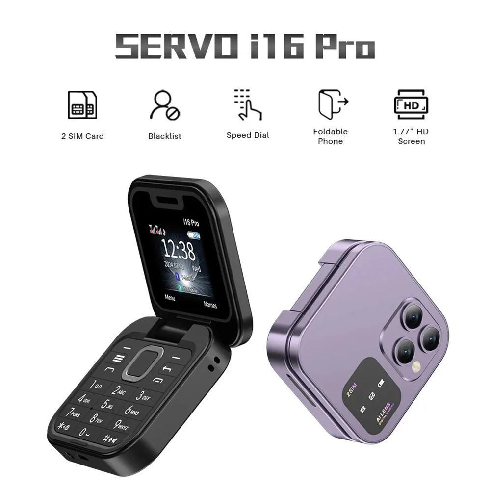 thumbnail image 4 of Wartleves Teléfono móvil plegable i16Pro Mini con tarjeta SIM 2G y pantalla pequeña, oferta, 4 of 7