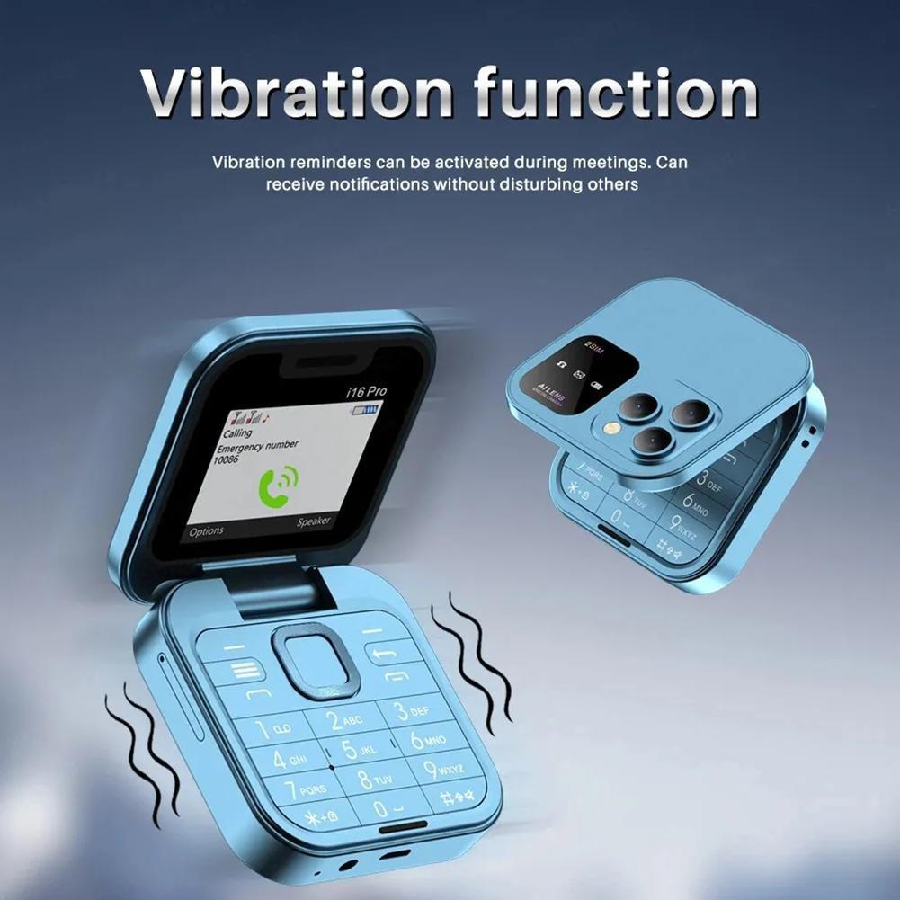 thumbnail image 2 of Wartleves Teléfono móvil plegable i16Pro Mini con tarjeta SIM 2G y pantalla pequeña, oferta, 2 of 7