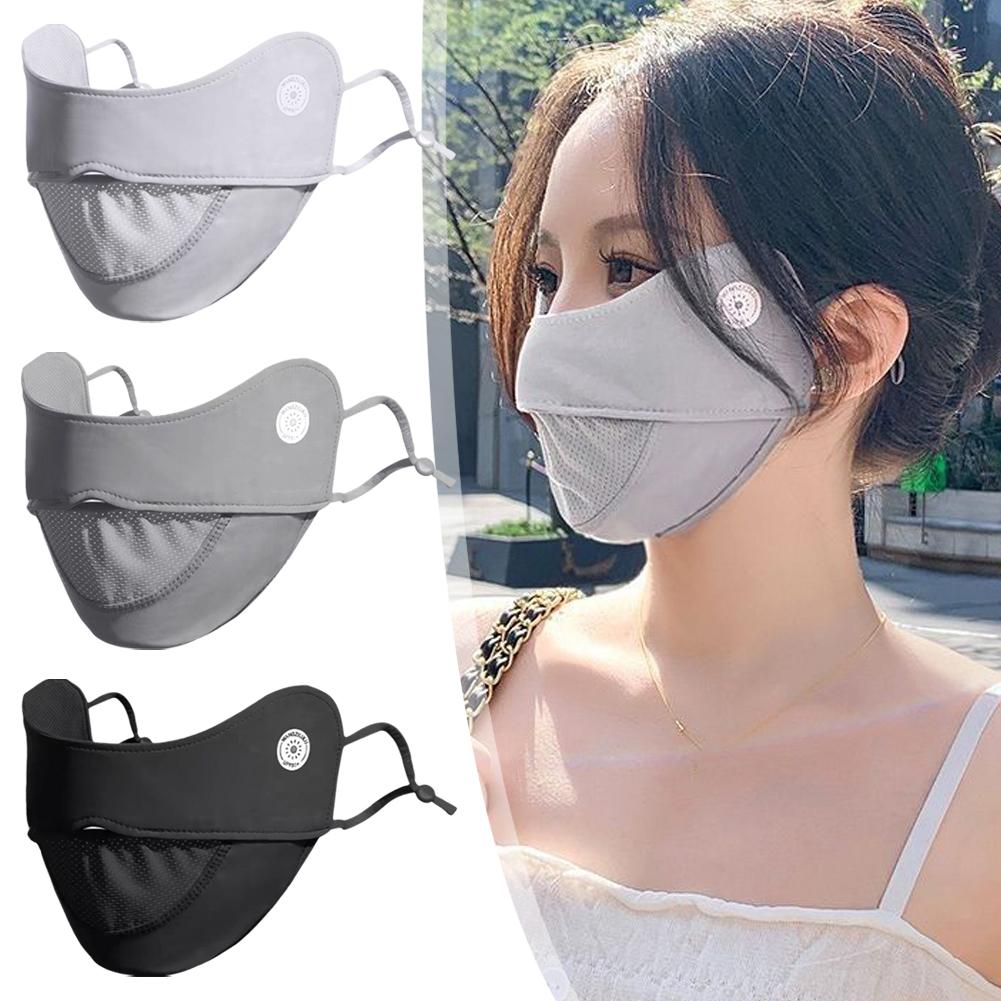 thumbnail image 2 of Ruifaya Mascarilla de protección solar de seda helada con protección UV de verano para mujer, mascarilla transpirable S7U9 ъγ, 2 of 7