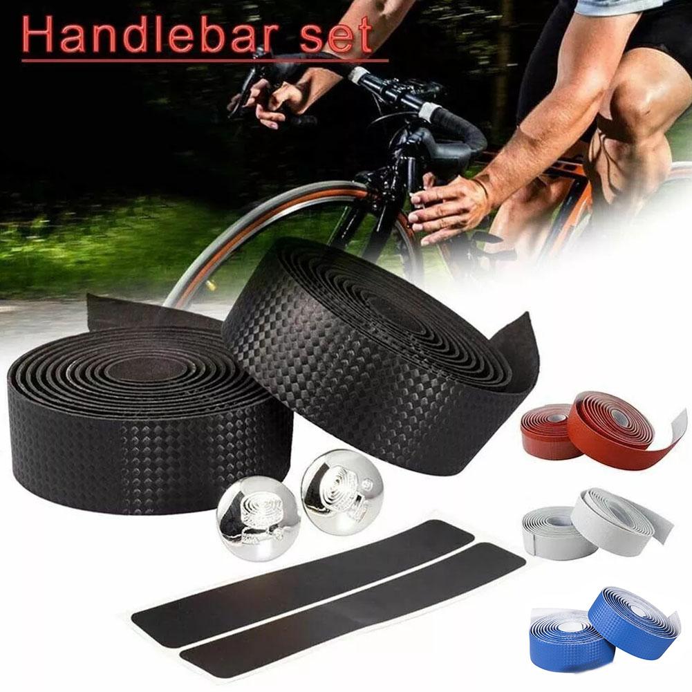 thumbnail image 2 of Wartleves LZYWOD 2 rollos de cinta para manillar de bicicleta, cinta de cuero PU para manillar de bicicleta, cinta antideslizante para manillar de bicicleta de carretera, cinta de agarre para manillar, 2 of 7