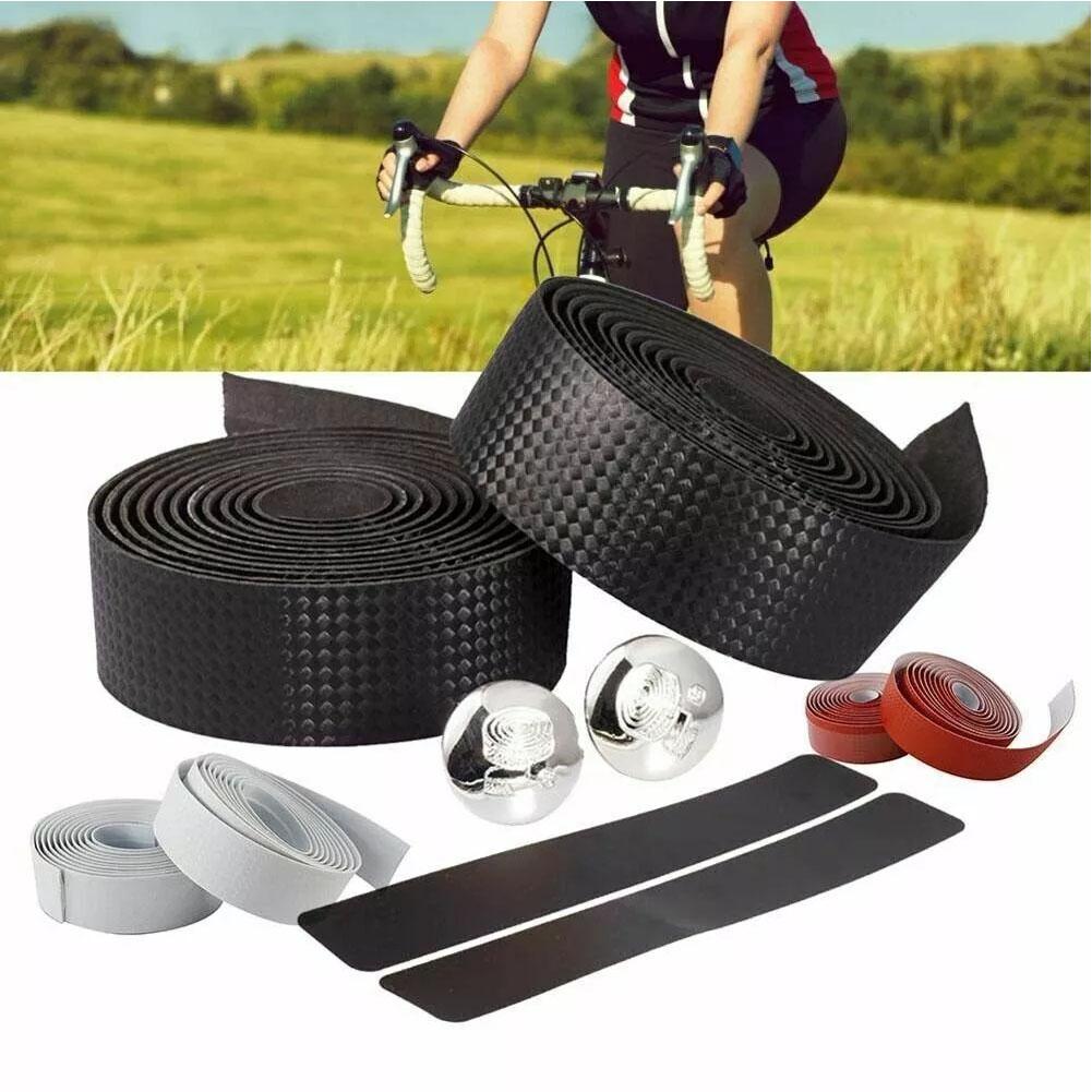 thumbnail image 4 of Wartleves LZYWOD 2 rollos de cinta para manillar de bicicleta, cinta de cuero PU para manillar de bicicleta, cinta antideslizante para manillar de bicicleta de carretera, cinta de agarre para manillar, 4 of 7