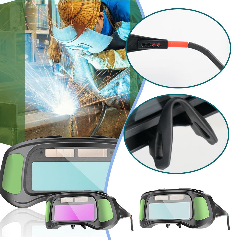 thumbnail image 2 of Wartleves Gafas de soldar Gafas protectoras de gran visión Color verde Oscurecimiento automático ﻿θÆ, 2 of 7