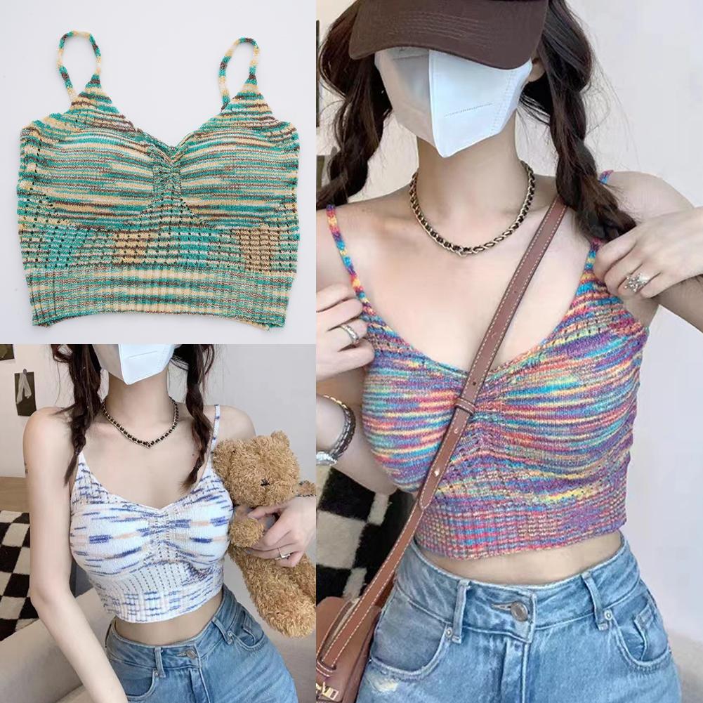 thumbnail image 5 of SGACAI Camisola de punto con cuello en V para mujer, novedad de verano de 2024, camisetas ajustadas para mujer, Hot G9, 5 of 7