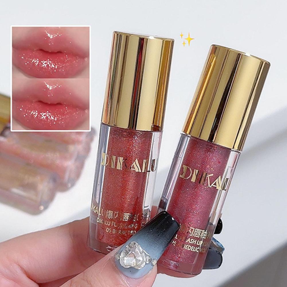 thumbnail image 3 of Ruifaya Brillo labial líquido Shimmer Glitter, 5 colores, brillo labial brillante, diamante❄, 3 of 7