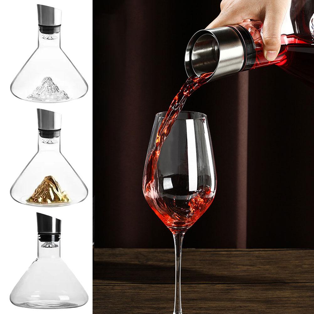 thumbnail image 2 of Ruifaya Decantador de vino tinto soplado a mano de cristal de 1500 ml, jarra de vino hecha a mano W0F7, 2 of 7