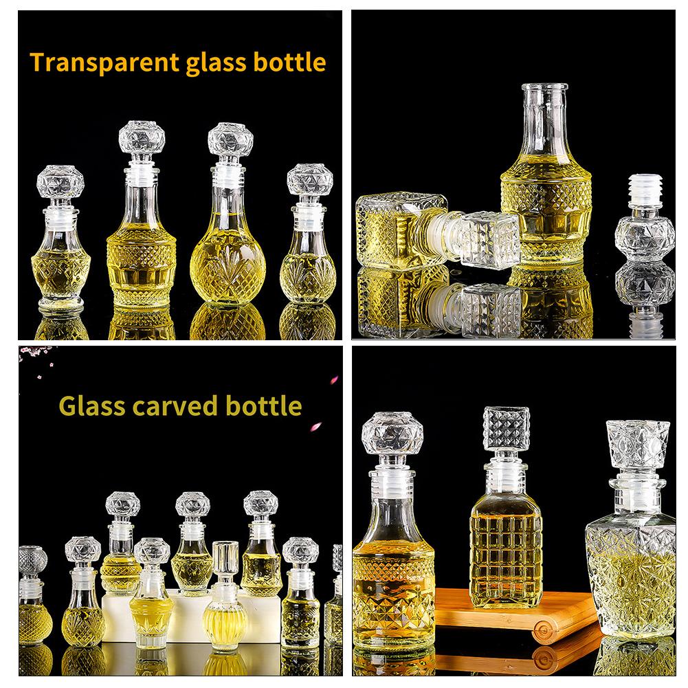 thumbnail image 4 of SGACAI Botella dispensadora de vidrio transparente de 50 ml Botella de vino pequeña Divisor de prueba п, 4 of 7