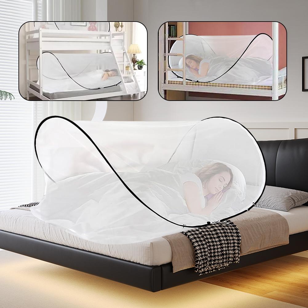 thumbnail image 3 of Wartleves Cama plegable portátil para bebé, mosquitera de poliéster, cama para dormir para estudiantes, 3 of 7