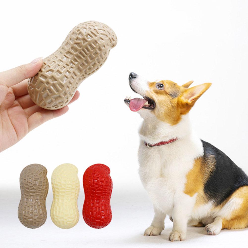 thumbnail image 3 of Wartleves Juguete con sonido de maní para rechinar los dientes, para perros grandes y medianos, sabor a leche, para perros con calor, 3 of 7