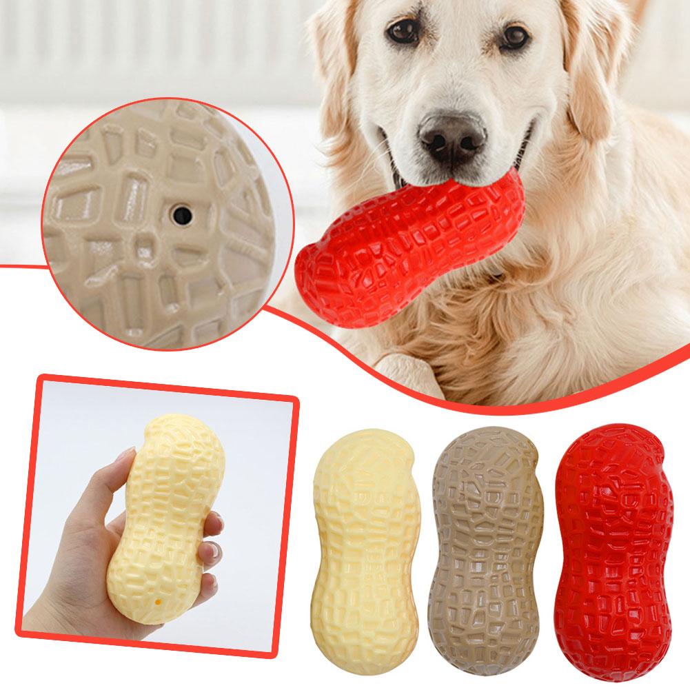thumbnail image 2 of Wartleves Juguete con sonido de maní para rechinar los dientes, para perros grandes y medianos, sabor a leche, para perros con calor, 2 of 7