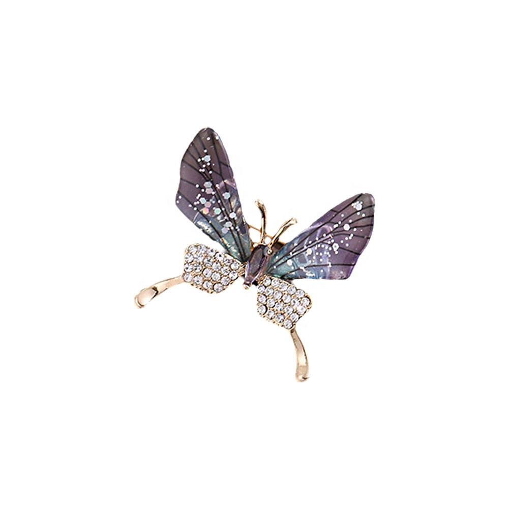thumbnail image 5 of Ruifaya Broche de mariposa de lujo con alas de acrílico transparente, 5 of 7