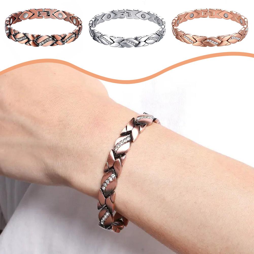 thumbnail image 2 of Ruifaya Pulseras de cobre puro para mujer, pulseras ultramagnéticas para mujer 3500 Gau, 2 of 7