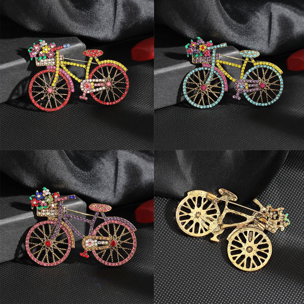 thumbnail image 3 of SGACAI Broche creativo de bicicleta con diamantes de imitación de cristal, broche informal unisex para fiesta en bicicleta vintage, broche de bicicleta, broche de cristal, broche de mochila para mu, 3 of 7
