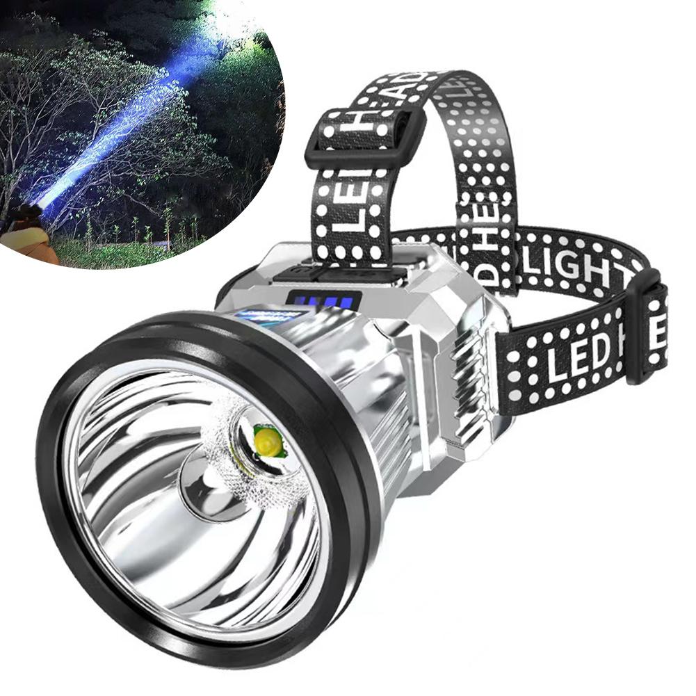 thumbnail image 2 of SGACAI Linterna frontal LED resistente al agua con luz de diadema superbrillante recargable por USB, 2 of 7